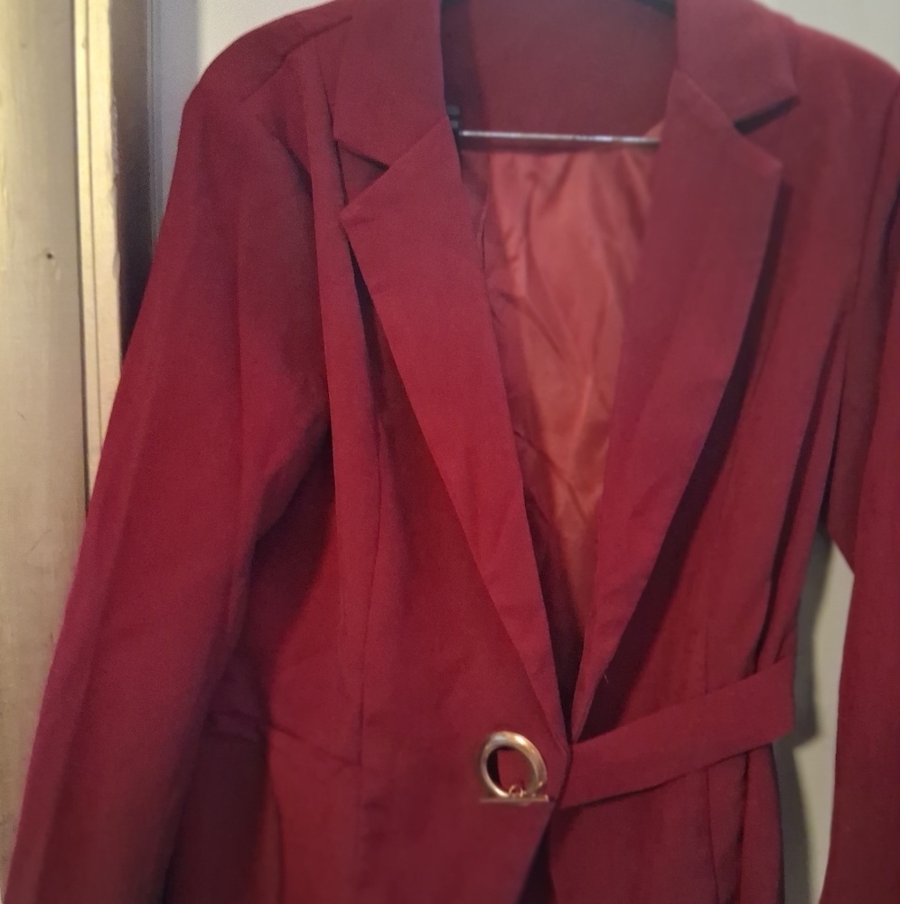 Elegant Red Women's Jacket